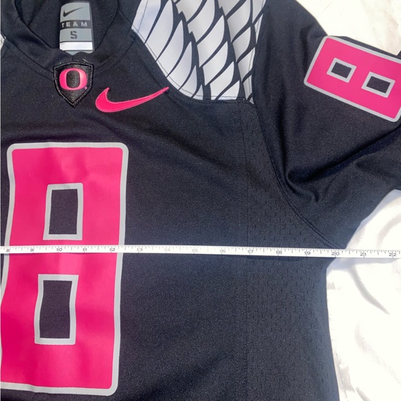 Oregon Ducks Nike Black Pink Volt Stomp Out Cancer Limited Edition Jersey Marcus - Picture 8 of 8